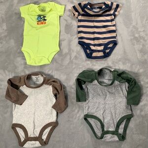 Assorted Kids One Pieces Set - Green, Blue, Brown